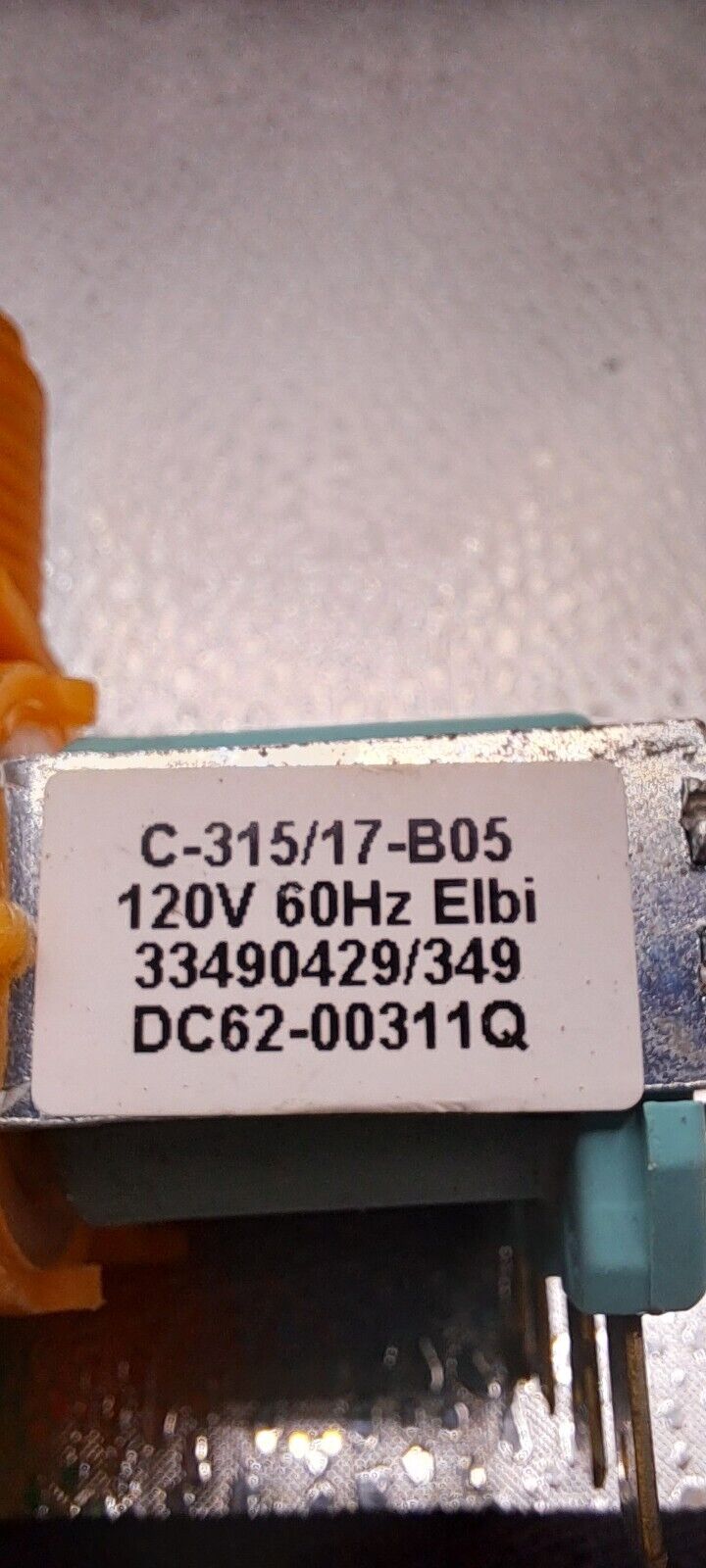 Samsung Washer Water Inlet Valve Part# DC62-00311Q