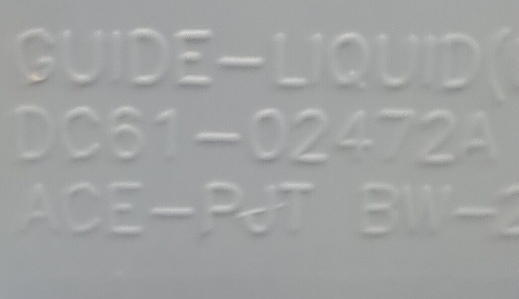Samsung Washer Middle Liquid Guide Part# DC61-02472A