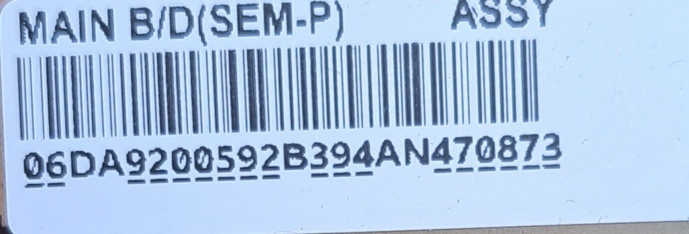 Samsung Refrigerator Electronic Control Board Part# DA92-00592B
