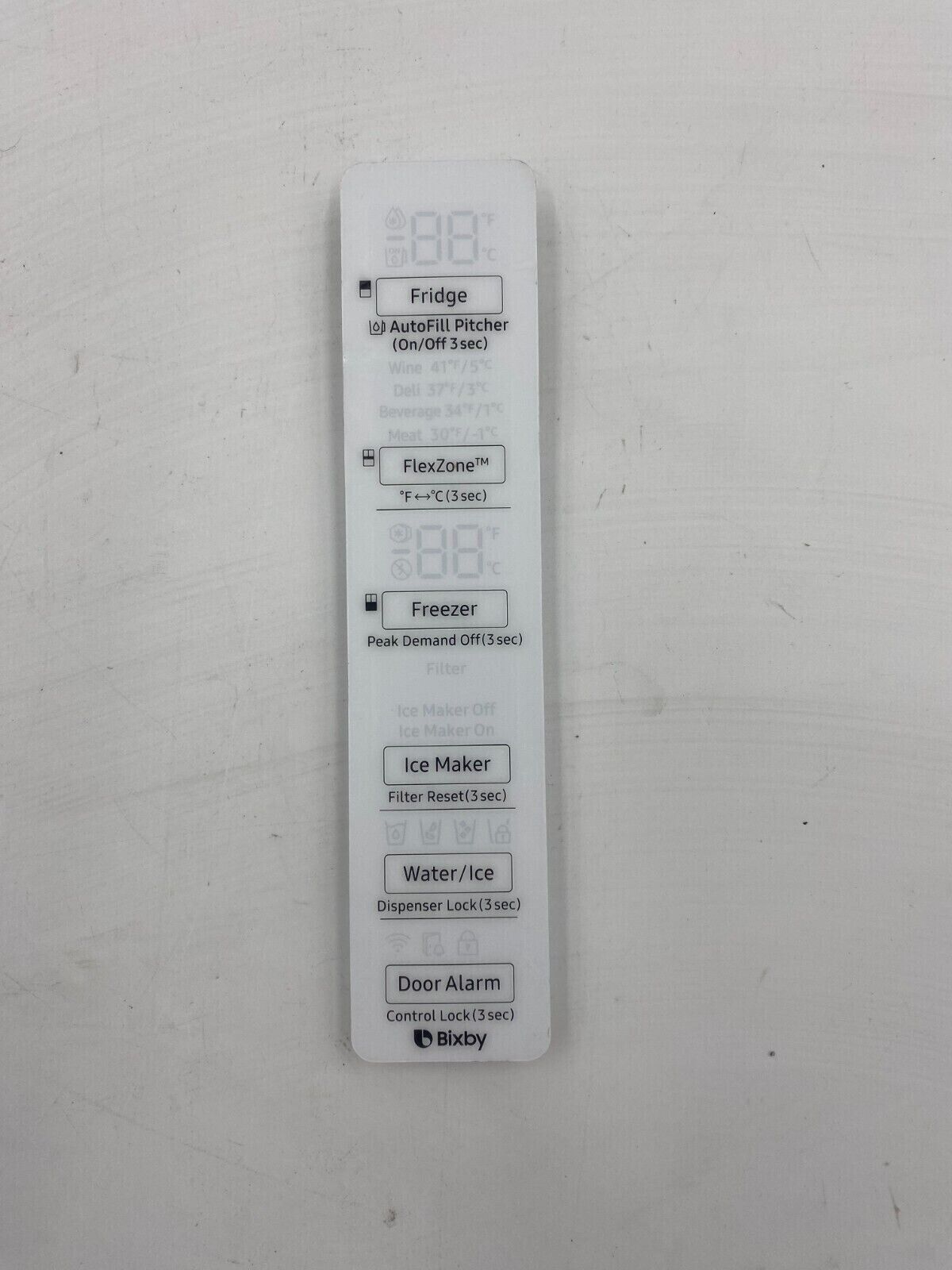 Samsung Refrigerator Control Cover Assembly Part# DA97-19962Q